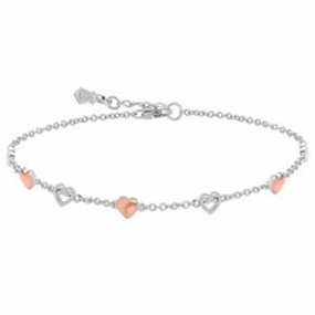 Clogau Affinity Sterling Silver Heart Bracelet