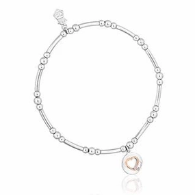 Clogau Affinity Sterling Silver Take My Heart Beaded Bracelet