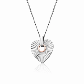 Clogau Cariad Horizon Heart Sterling Silver Pendant D