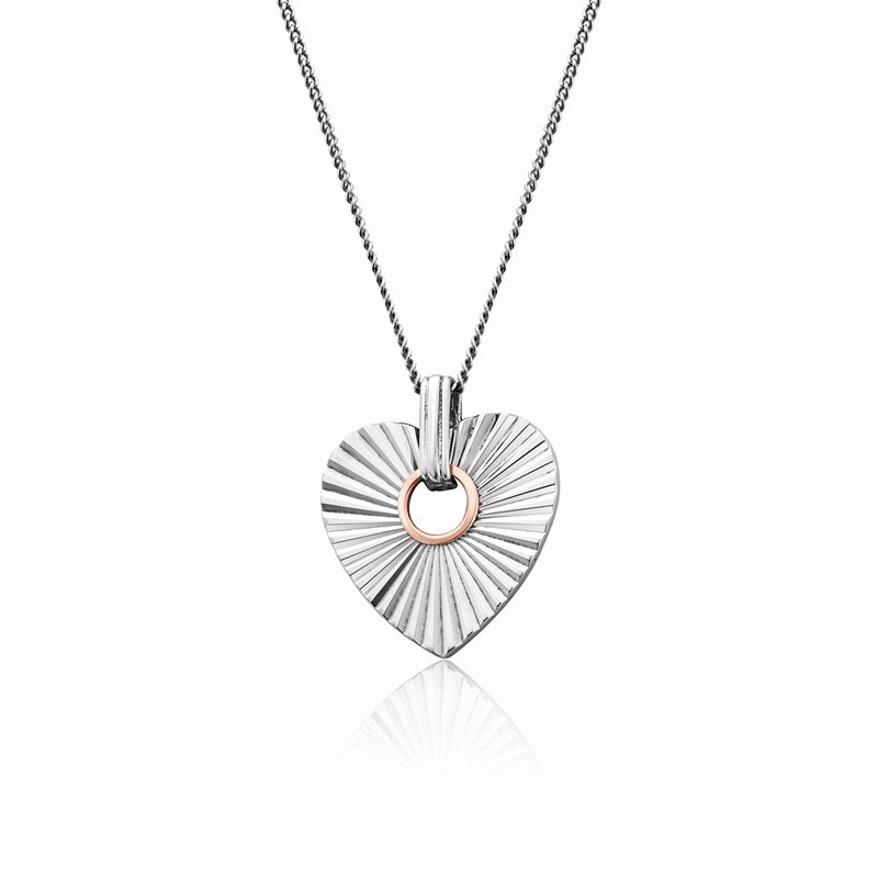 Clogau Cariad Horizon Heart Sterling Silver Pendant D
