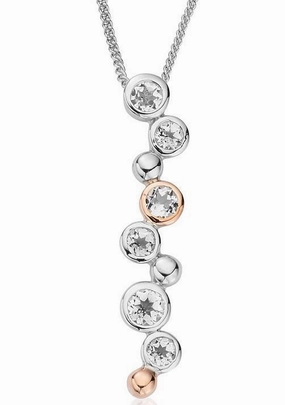 Clogau Celebration Sterling Silver White Topaz Necklace