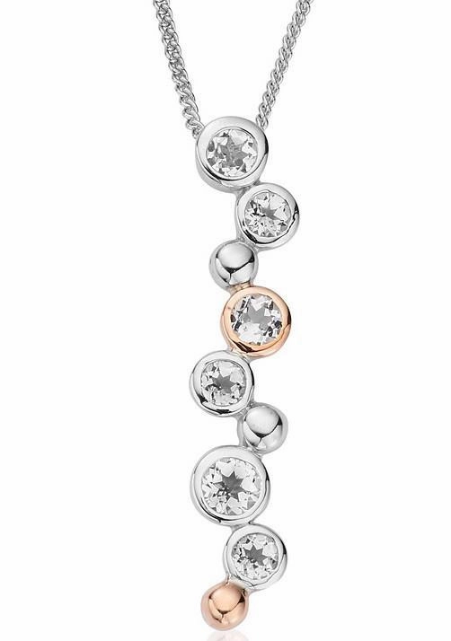 Clogau Celebration Sterling Silver White Topaz Necklace