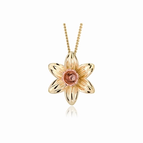Clogau Daffodil 9ct Yellow Gold Necklace D
