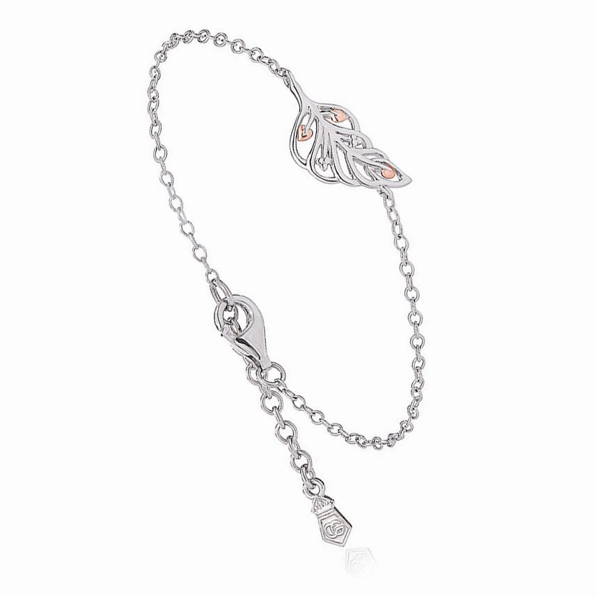 Clogau Debutante Affinity Sterling Silver Feather Bracelet
