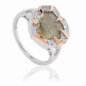 Clogau Dinas Emrys Sterling Silver Labradorite Ring D