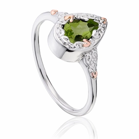 Clogau Enchanted Forest Sterling Silver Peridot Cocktail Ring D
