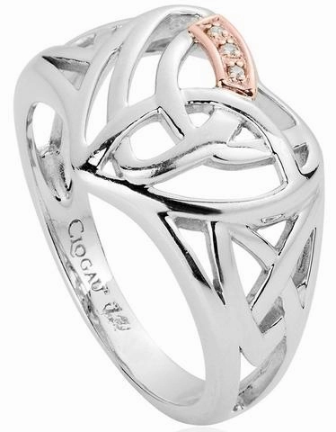 Clogau Eternal Love Sterling Silver Diamond Heart Ring O