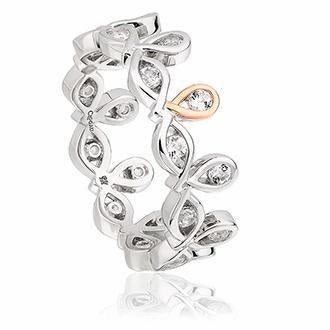 Clogau Royal Crown Sterling Silver White Topaz Ring D