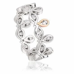 Clogau Royal Crown Sterling Silver White Topaz Ring D