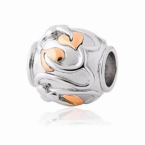 Clogau Tree of Life Milestones Sterling Silver 9ct Rose Gold Bead Charm