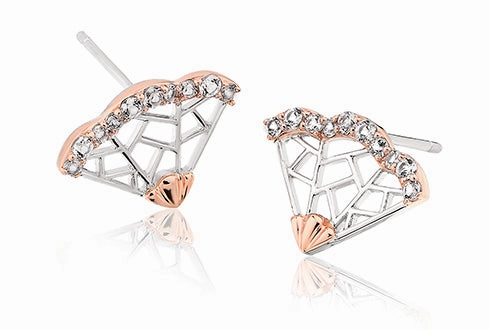 Clogau White Peacock Sterling Silver Topaz Stud Earrings