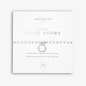 Colour Pop A Little Good Karma Silver 17.5cm Stretch Bracelet 5200