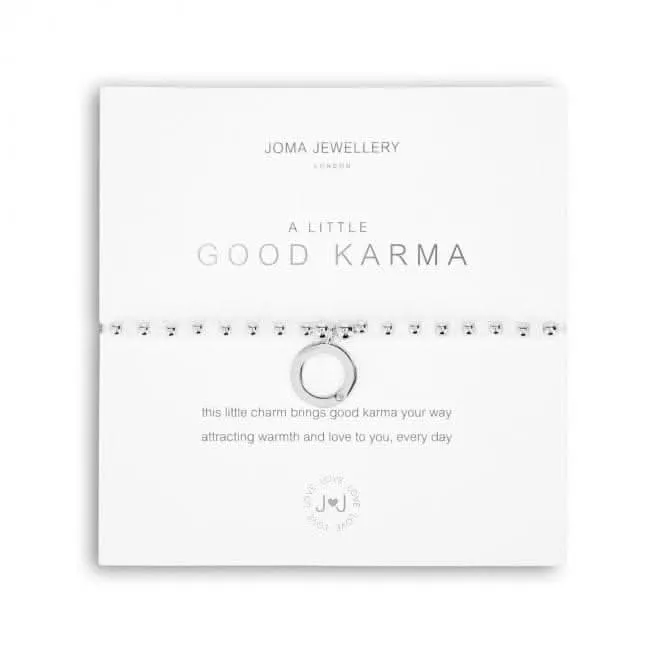 Colour Pop A Little Good Karma Silver 17.5cm Stretch Bracelet 5200