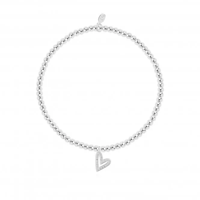 Confetti A Little Fabulous Friend Silver 17.5cm Stretch Bracelet 4333