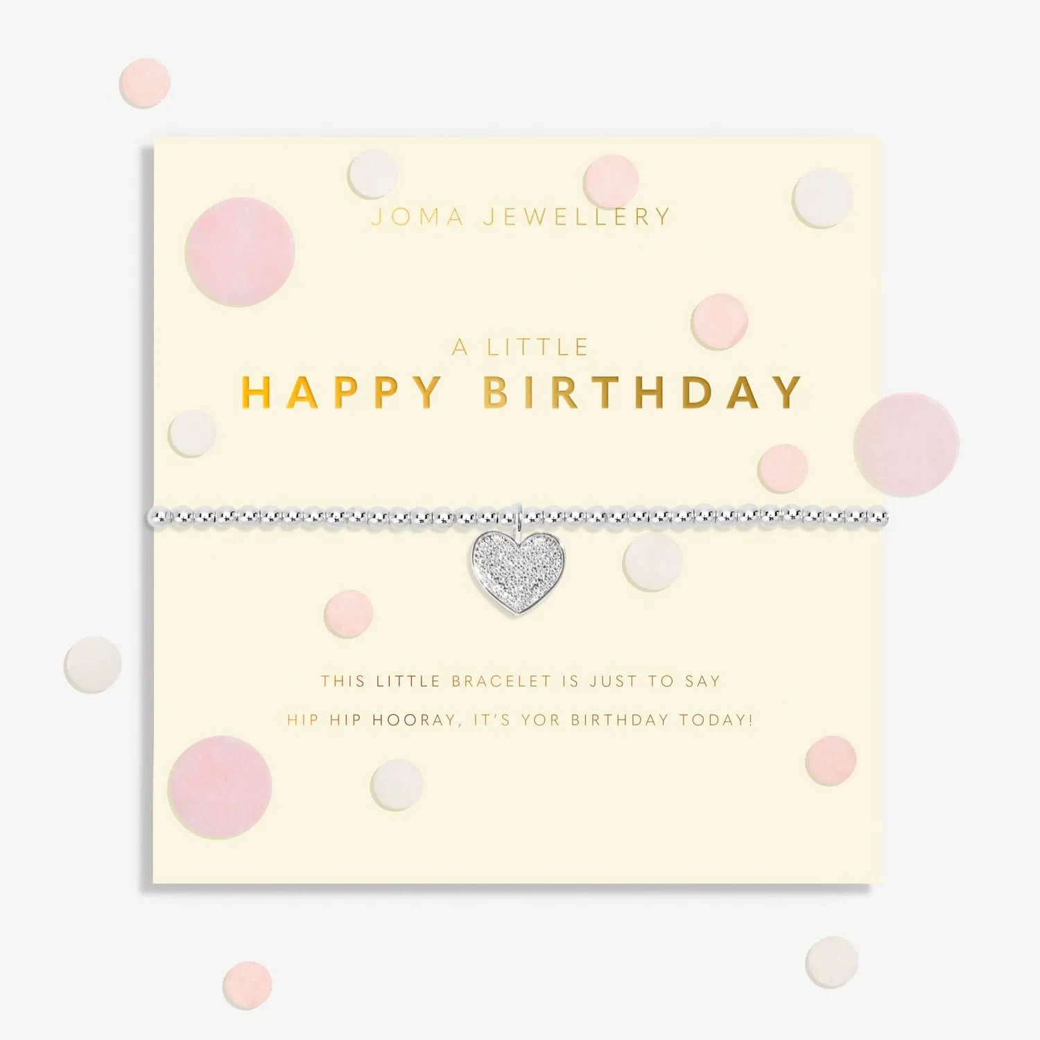 Confetti A Little Happy Birthday Silver Plated Bracelet 8543