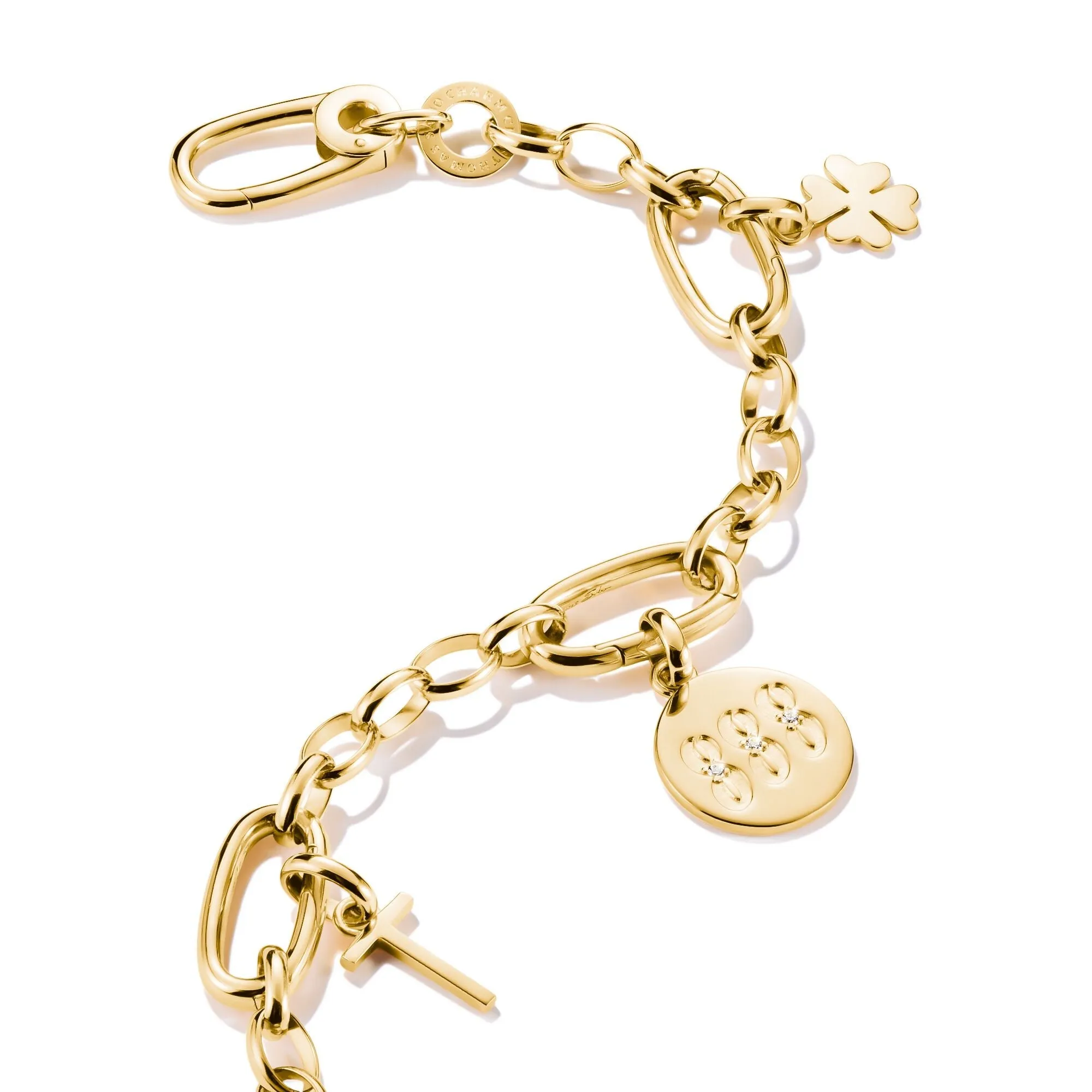 Connect Charm angel number 888 with stones Gold