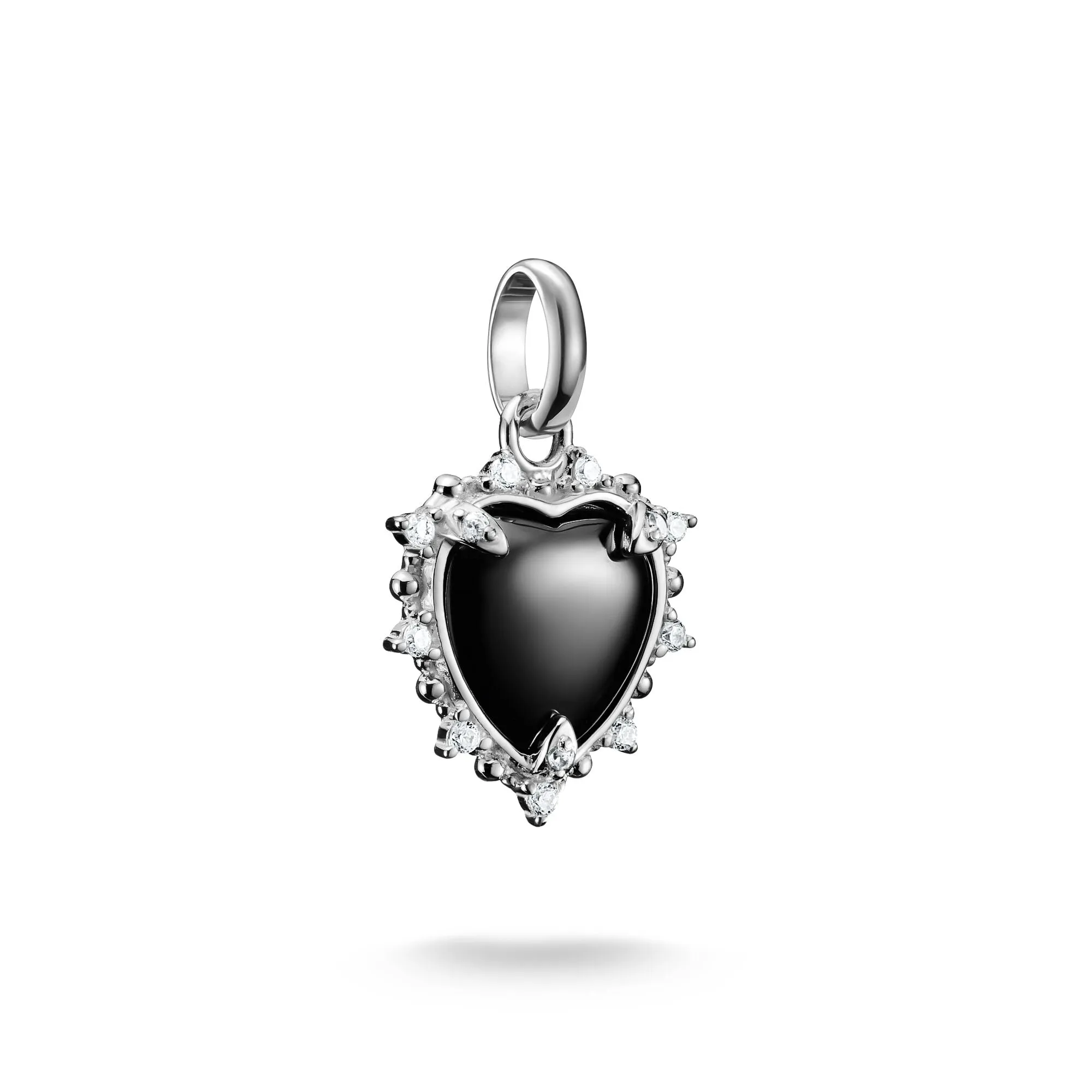 Connect Charm Black Vintage Heart