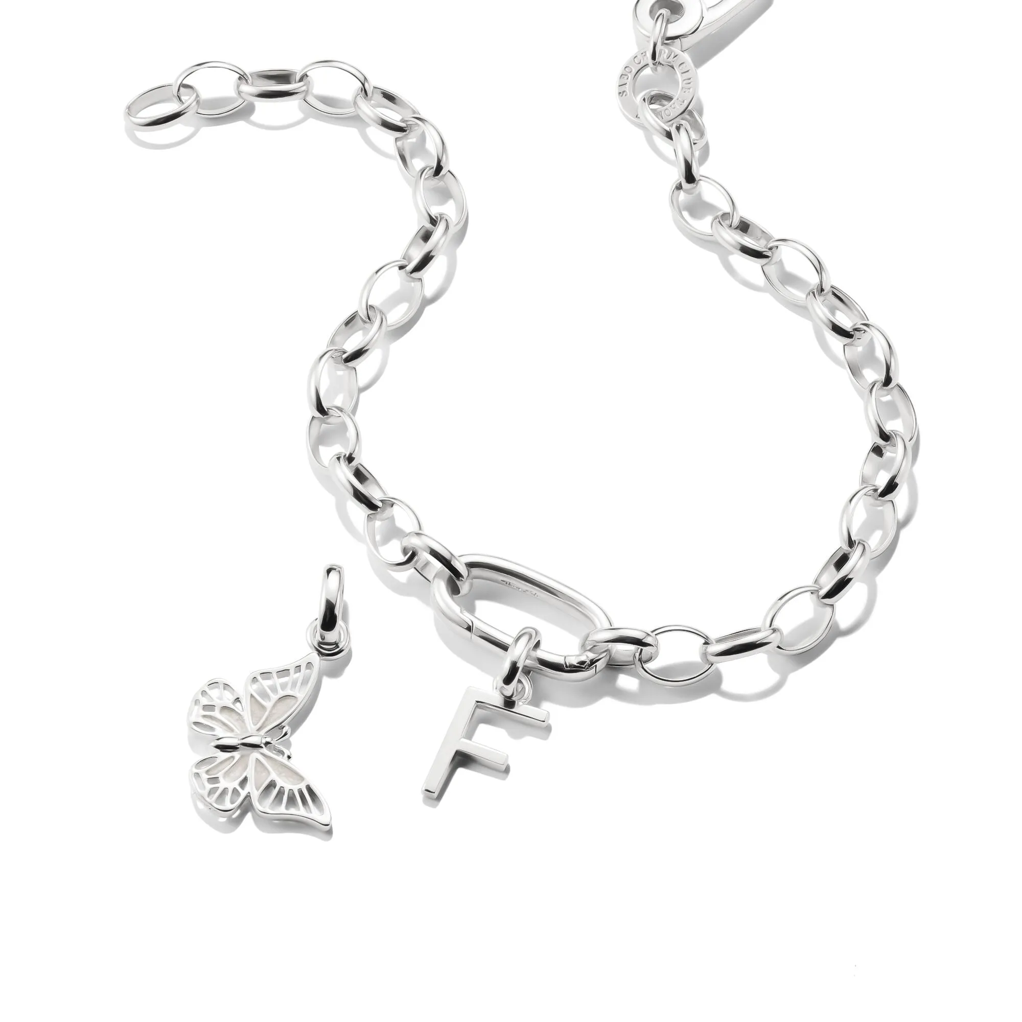 Connect Charm letter F Silver