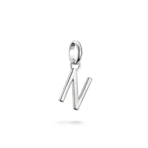 Connect Charm letter N Silver