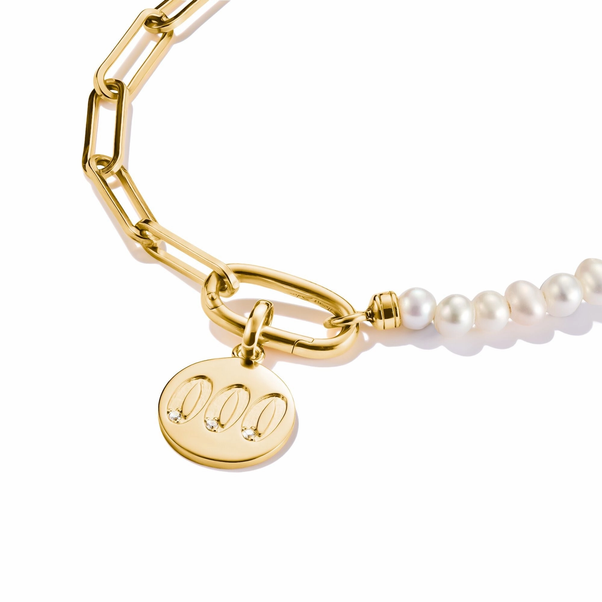Connect Charm angel number 000 with stones Gold