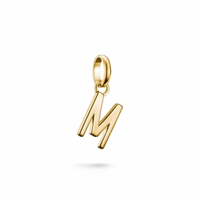Connect Charm letter M Gold