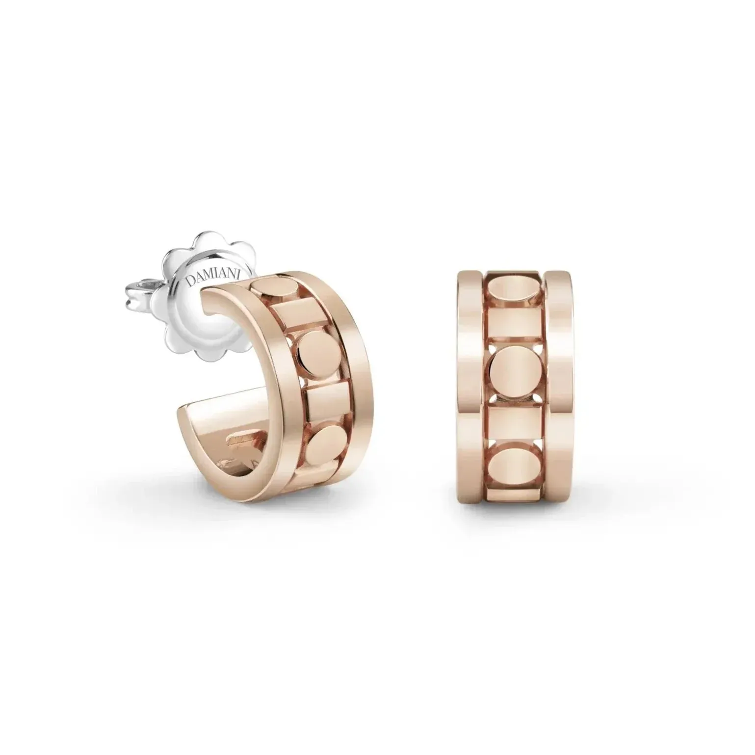 Damiani Belle Epoque Reel 18ct Rose Gold Hoop Earrings