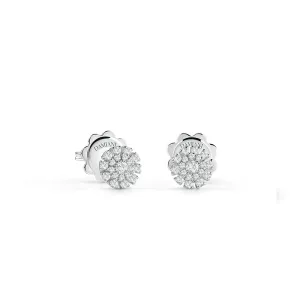Damiani Margherita 18ct White Gold 0.21ct Diamond Stud Earrings