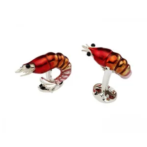 Deakin & Francis Sterling Silver Shrimp Cufflinks
