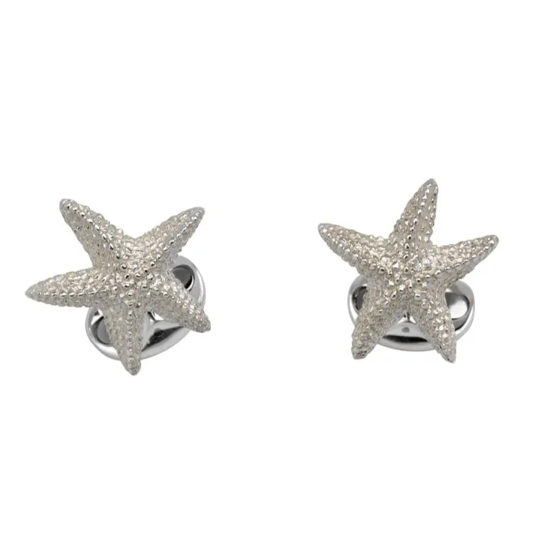 Deakin & Francis Sterling Silver Starfish Cufflinks