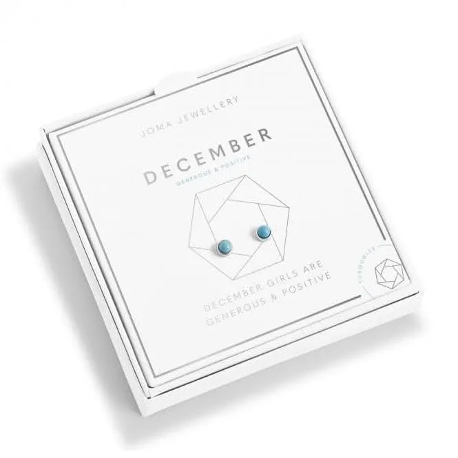 December Birthstone Boxed Earrings 5539