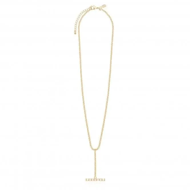 Demi Gold Pave Bar Drop 46cm   5cm Extender Necklace 4457