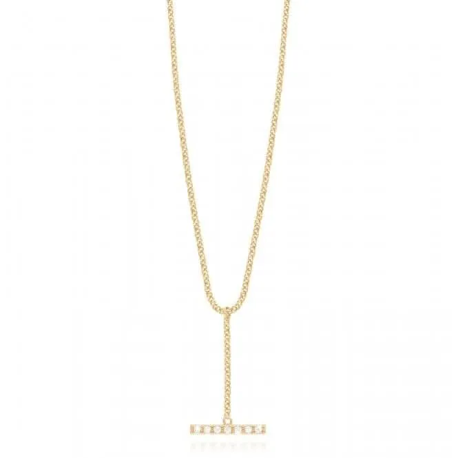 Demi Gold Pave Bar Drop 46cm   5cm Extender Necklace 4457