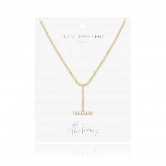 Demi Gold Pave Bar Drop 46cm   5cm Extender Necklace 4457