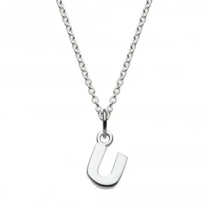 Dew Sterling Silver Dinky U Initial Pendant 9092HPU