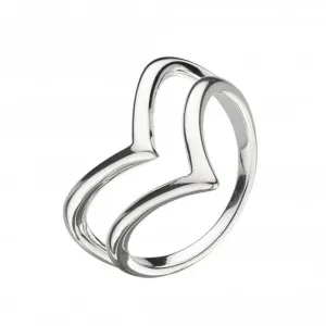 Dew Sterling Silver Double Wishbone Ring 1733HP021