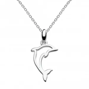 Dew Sterling Silver Leaping Dolphin Pendant 96851HP028