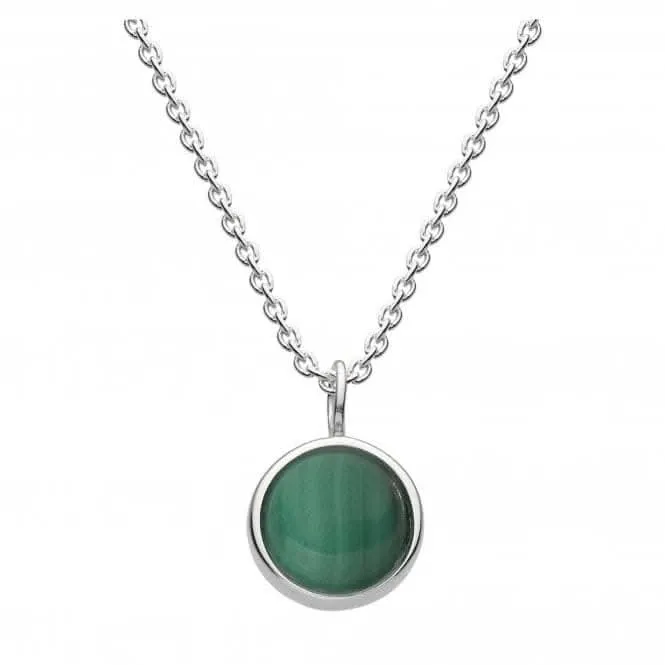 Dew Sterling Silver Malachite 18 Necklace 9738ML021
