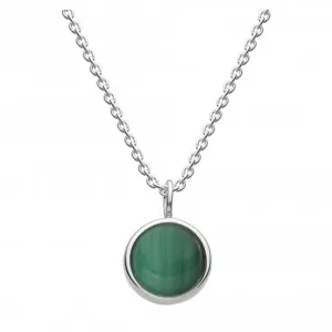 Dew Sterling Silver Malachite 18 Necklace 9738ML021