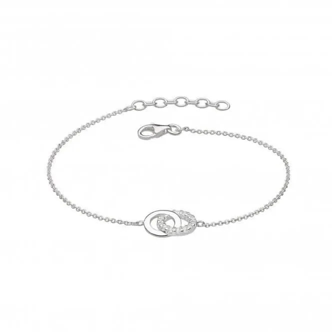 Dew Zirconia Circle Link 7.5" Bracelet 7819CZ