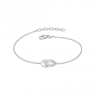 Dew Zirconia Circle Link 7.5" Bracelet 7819CZ