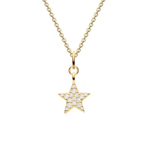 Dew Zirconia Gold Plate Star Pendant 9778GCZ