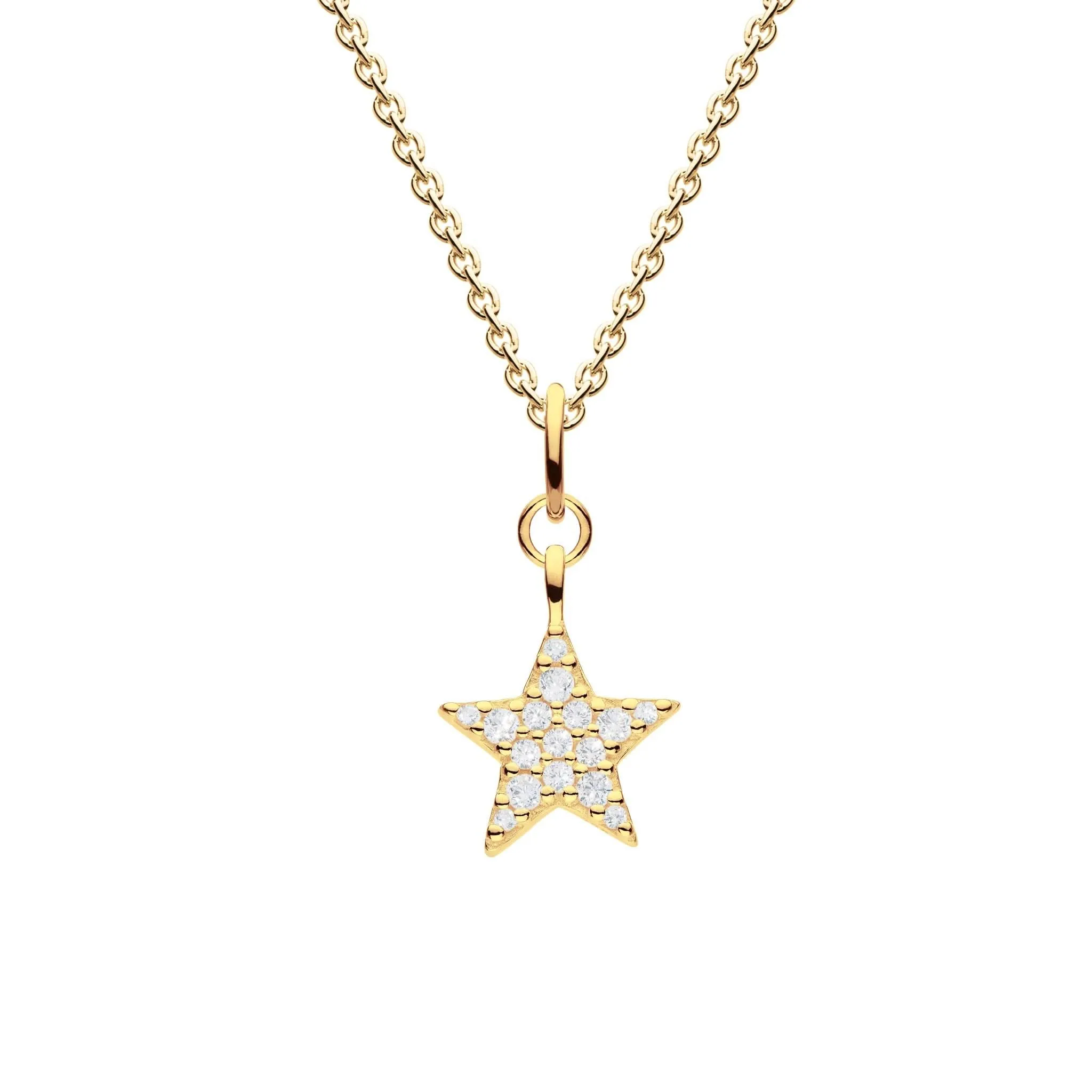 Dew Zirconia Gold Plate Star Pendant 9778GCZ