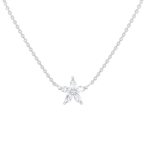 Dew Zirconia Star Flower 18" Necklace 93173CZ