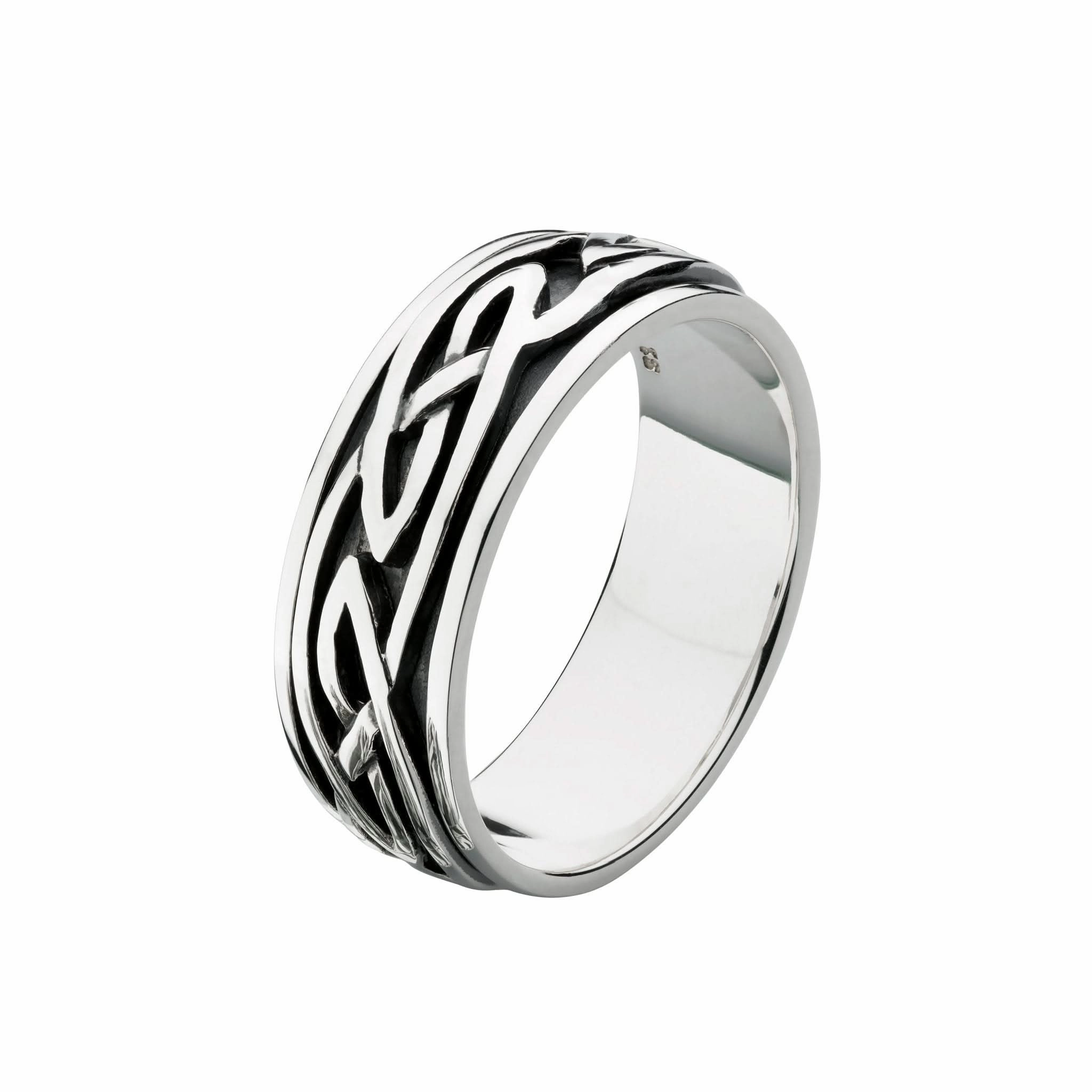 Dew/Heritage Oxidised 7mm Celtic Spinning Ring 2256HP