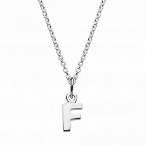 Dew Sterling Silver Dinky F Initial Pendant 9092HPF