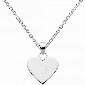 Dew Sterling Silver Dinky Heart Alphabet Pendant 9091HPD