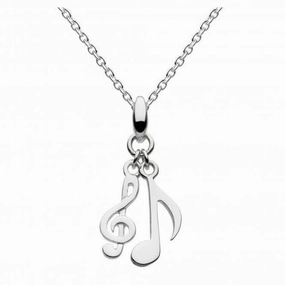 Dew Sterling Silver Dinky Musical Notes Pendant 9459HP015