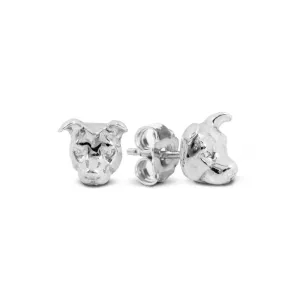 Dog Fever Sterling Silver American Staffordshire / Pitbull Muzzle Earrings D