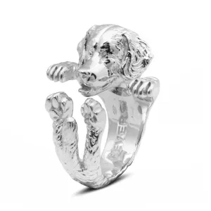 Dog Fever Sterling Silver Bernese Mountain Dog Hug ring D