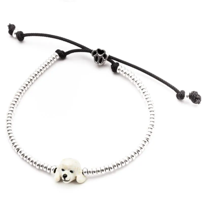 Dog Fever Sterling Silver Enamelled Poodle Muzzle Bracelet